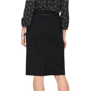 NWOT Talbots Pencil Skirt Faux Leather Detail